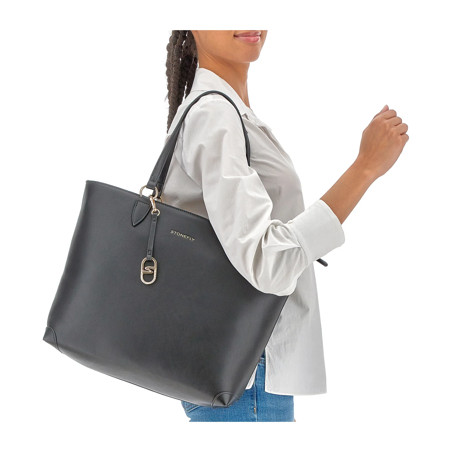 BORSA SHOPPER DAILY CASUAL NERO - Image 4